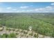 Overhead view of a residential area with tree-lined streets and wooded expanses at 5812 Dinsmore Ln, Belmont, NC 28012