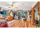 Large bedroom featuring wood floors, a ceiling fan, and natural light at 8504 Knollwood Cir, Charlotte, NC 28213