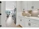 Modern kitchen featuring white cabinets, subway tile backsplash, and stainless steel appliances at 8692 Acadia Pkwy # 591, Sherrills Ford, NC 28673