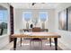 Stylish home office features modern lighting, wood desk, and dual windows at 8692 Acadia Pkwy # 591, Sherrills Ford, NC 28673