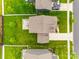 Aerial shot of a home with a manicured lawn, patio, and ample backyard space at 1033 Dorsey Dr, Fort Mill, SC 29715