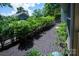 Lush backyard with freshly laid mulch and vibrant greenery creating a serene outdoor retreat for relaxation at 1096 Palmyra Dr, Tega Cay, SC 29708