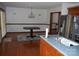Dining room features hardwood floors, chandelier, and view to kitchen at 116 Lanes End Rd, Locust, NC 28097
