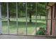 View from the screened porch to the large, green backyard at 116 Lanes End Rd, Locust, NC 28097