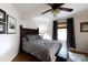 Comfortable bedroom with hardwood floors, ceiling fan, and lots of natural light at 118 Sunset Dr, Clover, SC 29710