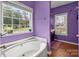 Bright bathroom features a large window over a jacuzzi tub at 1230 Long Creek Ln, Salisbury, NC 28146