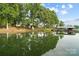 Picture of the lake from home's private dock featuring peaceful, wooded surroundings at 132 Flora Vista Dr, Mooresville, NC 28117