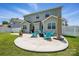 Inviting backyard featuring a concrete patio with Adirondack chairs around a fire pit, perfect for outdoor entertaining at 1437 Imperial Ct, York, SC 29745