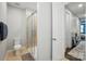 Bathroom with toilet and glass enclosed shower at 1437 Imperial Ct, York, SC 29745