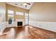 Bright and airy living room with high ceilings, fireplace, and hardwood floors at 165 N Arcadian Way, Mooresville, NC 28117