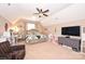 Bedroom features a ceiling fan, a large window and ample space at 2300 Lord Anson Dr, Waxhaw, NC 28173
