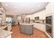 Spacious kitchen with stainless appliances, an island, and views to dining area at 2300 Lord Anson Dr, Waxhaw, NC 28173