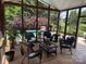 Relaxing screened-in porch overlooking a sparkling pool and beautifully landscaped backyard at 2300 Lord Anson Dr, Waxhaw, NC 28173
