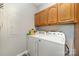 Laundry room with cabinetry, washer and dryer at 2451 Reepsville Rd, Lincolnton, NC 28092