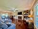 Spacious living room with hardwood floors, fireplace, and plenty of natural light at 2810 Elizabeth Ave, Shelby, NC 28150