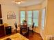 Cozy breakfast nook features a round table with seating for four and natural light at 312 Shady Ln, Lincolnton, NC 28092