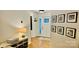 Inviting entryway features hardwood floors and a charming white front door at 312 Shady Ln, Lincolnton, NC 28092