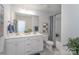 Well-lit bathroom featuring double sink vanity and modern fixtures at 4045 Port Richmond Ave # 10, Gastonia, NC 28056
