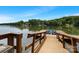 Wooden dock on a tranquil lake with a clear blue sky at 408 Emerald Bay Dr, Salisbury, NC 28146