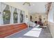 This tiled sunroom is spacious and bright, with easy access to the home's interior at 408 Emerald Bay Dr, Salisbury, NC 28146