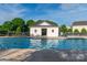 Sparkling community pool featuring a changing house, lounge chairs, and a refreshing swimming area at 507 Galesburg Dr, Monroe, NC 28110
