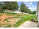 Spacious backyard offering a white fence line, tree line, and plenty of outdoor space for recreational activities at 5402 Harris Cove Dr, Charlotte, NC 28269