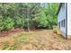 A spacious backyard showing a newly built deck and lush greenery at 1011 Sandy Ct, Gastonia, NC 28056