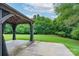 Inviting backyard with a covered patio that provides shade and style, ideal for relaxation and gatherings at 11945 Red Rust Ln, Charlotte, NC 28277