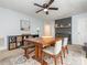 Cozy dining room with a fireplace and an open concept design at 1325 Marshville Olive Branch Rd, Marshville, NC 28103