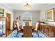 Formal dining room with a chandelier, table with seating for six, and decorative buffet at 133 43Rd Avenue Nw Ln, Hickory, NC 28601