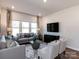 Spacious living room with comfortable seating, large windows, modern decor, and an entertainment center for relaxation at 1600 Baymont Ct, Stanley, NC 28164