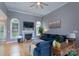 Comfortable living room with fireplace and hardwood floors at 1643 Essex Hall Dr, Rock Hill, SC 29730