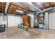 Unfinished basement with utilities, ready for customization and storage at 220 Pinehurst Ln, Newton, NC 28658