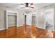 Bedroom with hardwood floors and ample closet space at 220 Pinehurst Ln, Newton, NC 28658