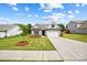 Well-maintained single-Gathering home with a two-car garage, lush lawn, and tidy landscaping on a sunny day at 2928 Parkwest Dr, Albemarle, NC 28001