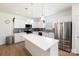 Modern kitchen featuring an island, stainless steel appliances, and sleek cabinetry at 2928 Parkwest Dr, Albemarle, NC 28001