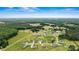 Wide aerial shot showcasing the property in a serene neighborhood surrounded by lush greenery and distant views, creating a peaceful setting at 3645 Kimber Ln, Sherrills Ford, NC 28673