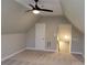 Finished bonus room with modern ceiling fan and carpet, great for storage or extra space at 3712 Travertine Dr, Lancaster, SC 29720