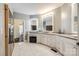 Well-lit bathroom with granite countertops, modern fixtures, and a view to the bedroom at 3911 Sandy Point Dr, York, SC 29745