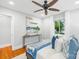 Bedroom featuring hardwood floors, neutral colors, natural light and ceiling fan at 4114 Stacy Blvd, Charlotte, NC 28209