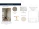 Drop zone design board showing the tall doors with uppers to ceiling & white oak bench seat open to below at 5427 Addison Dr, Charlotte, NC 28211