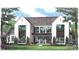 Rendering of a two-story home showcasing the design, large windows, white brick, and professional landscaping at 5427 Addison Dr, Charlotte, NC 28211