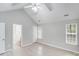 Bright bedroom with new flooring, fresh paint, and attached bathroom at 6216 Bandy Dr, Charlotte, NC 28227