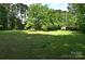 Large, grassy yard surrounded by mature trees offering ample space and privacy at 709 Sunset Dr, Salisbury, NC 28147