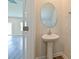 Stylish half bathroom with pedestal sink and modern fixtures at 815 Blue Canyon Dr, York, SC 29745
