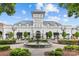 The Blakeney shopping center features a Banana Republic store with a beautiful water fountain at the entrance at 8410 Darcy Hopkins Dr, Charlotte, NC 28277