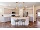 Charming kitchen with gray cabinets, stainless steel appliances, and a large island with bar seating at 1001 Linn Cv, Waxhaw, NC 28173