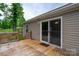 Back deck with sliding glass door providing great view of the backyard at 105 Peridot Dr, Statesville, NC 28625