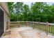 Spacious wooden back deck overlooking the wooded backyard at 105 Peridot Dr, Statesville, NC 28625