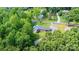Aerial view of a home nestled among lush green trees, showcasing its serene and private setting at 1094 Curve View Rd, Lincolnton, NC 28092